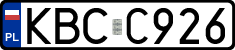 License plates of Poland, Regular car plates
