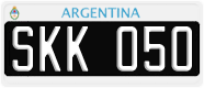 License plate of Argentina, Cars (1995, ABC 123)