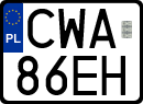 License plates of Poland, Special vehicles and motorcycles