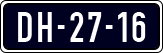 License plate of the Netherlands, Imported oldtimers (cars)
