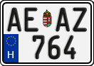 license plates of Hungary, Regular plates (2022)