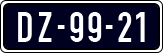 License plate of the Netherlands, Imported oldtimers (cars)