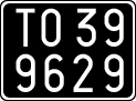 License plate of Italy, Cars (1927 year series)