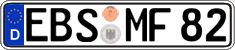 German license plate, Regular plates