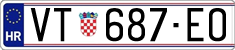 License plate of Croatia, Regular plates