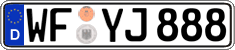 German license plate, Regular plates