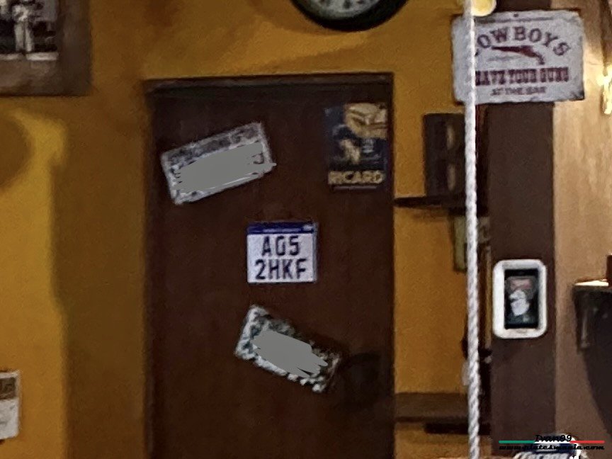 A052HKF, License plate without vehicle 