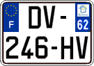 French license plate, SIV (ordinary)