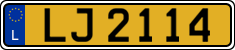License plate of Luxembourg, 2003 year system
