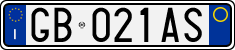 License plate of Italy, Cars (1994 year series)