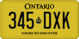Ontario, Service plate (123-DAB)