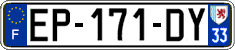 French license plate, SIV (ordinary)