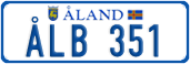 License plate of Åland, Cars (ÅLA 1234)
