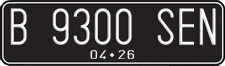 License plate of Indonesia, Regular plates
