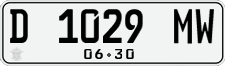 License plate of Indonesia, Regular plates