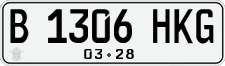 License plate of Indonesia, Regular plates
