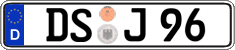 German license plate, Regular plates