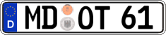 German license plate, Regular plates