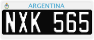 License plate of Argentina, Cars (1995, ABC 123)
