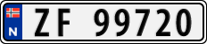 License plate of Norway, Cars