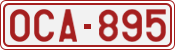 License plate of Belgium, 1951 year system