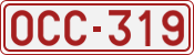 License plate of Belgium, 1951 year system