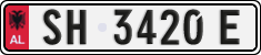 License plate of Albania, Cars (1993)
