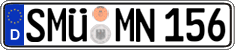 German license plate, Regular plates