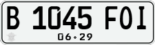 License plate of Indonesia, Regular plates