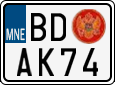 License plate of Montenegro, Mopeds