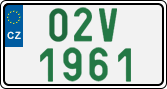 License plate of the Czech Republic, Oldtimers (2001)