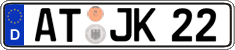 German license plate, Regular plates