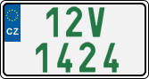 License plate of the Czech Republic, Oldtimers (2001)