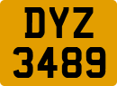 License plate of the United Kingdom, Northern Ireland (1966)