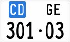 License plate of Switzerland, Diplomatic