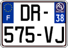 French license plate, SIV (ordinary)
