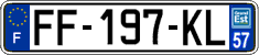 French license plate, SIV (ordinary)