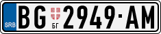 License plate of Serbia, Cars