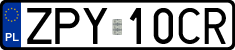 License plates of Poland, Regular car plates