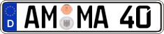 German license plate, Regular plates