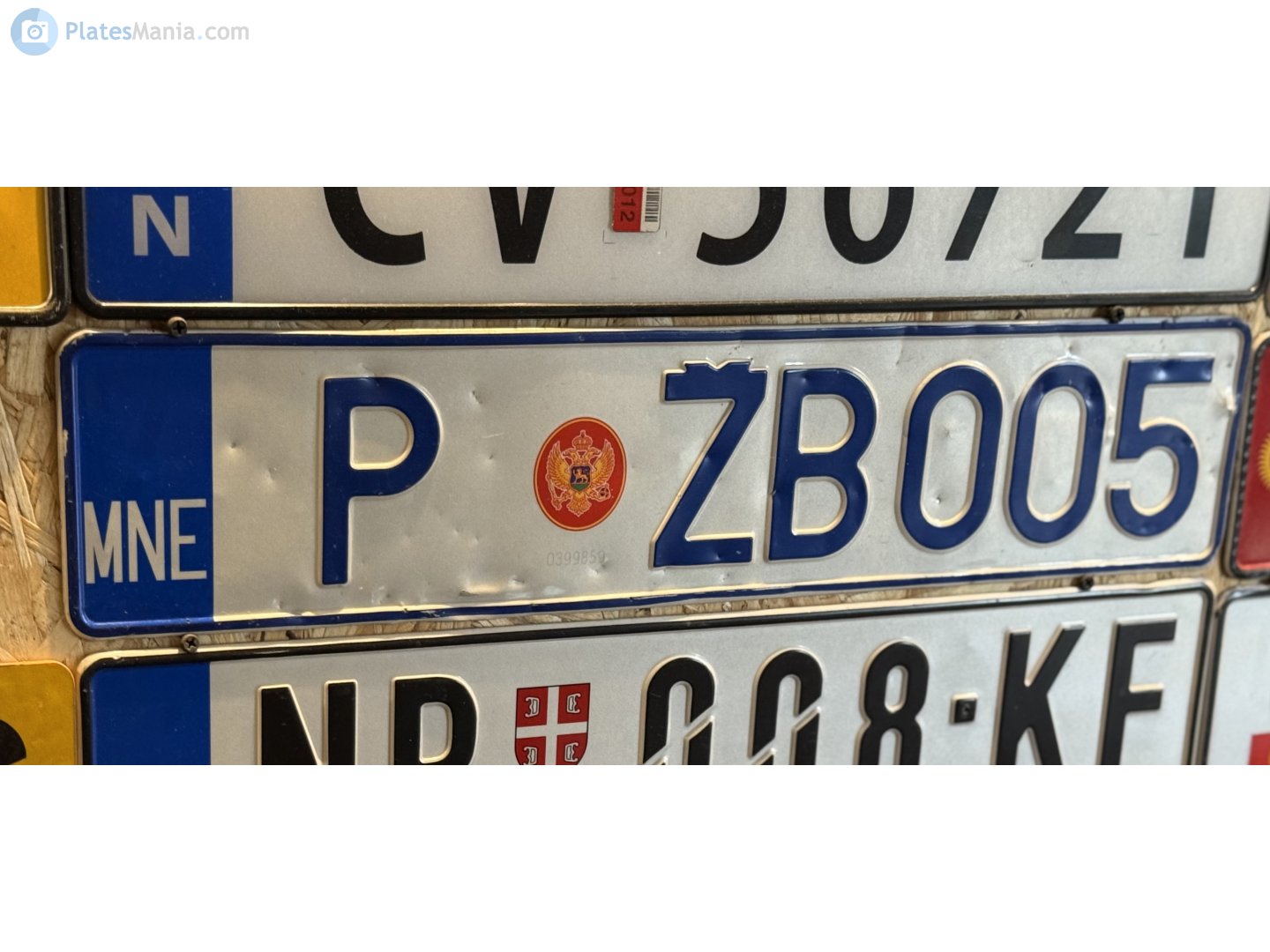 P ŽB005, License plate without vehicle 