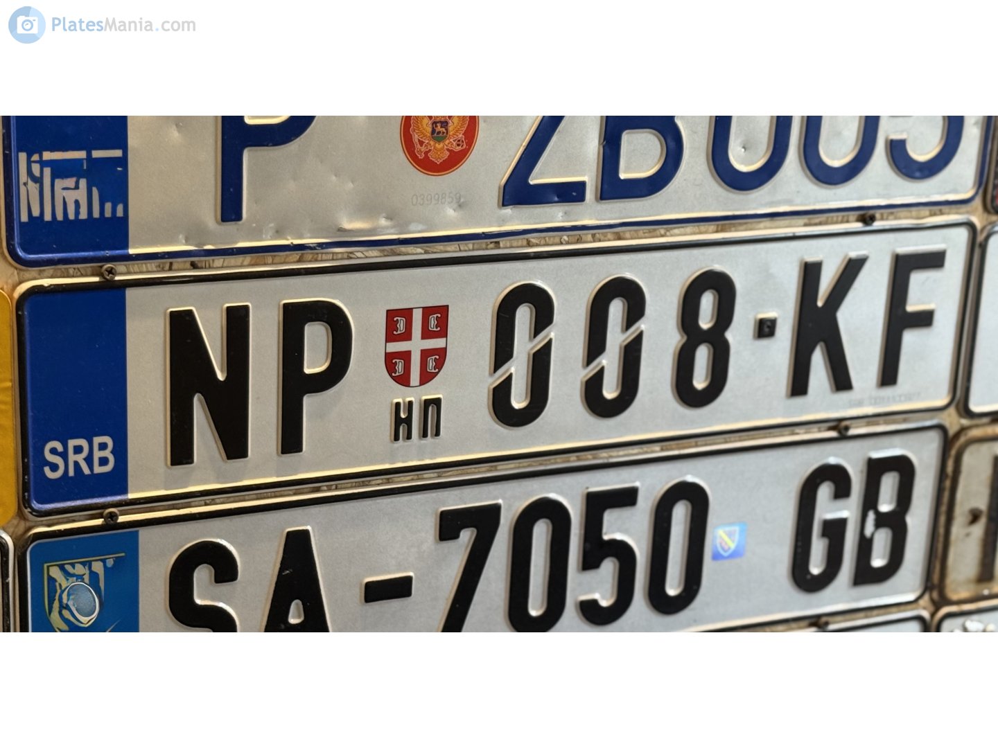 NP 008-KF, License plate without vehicle 