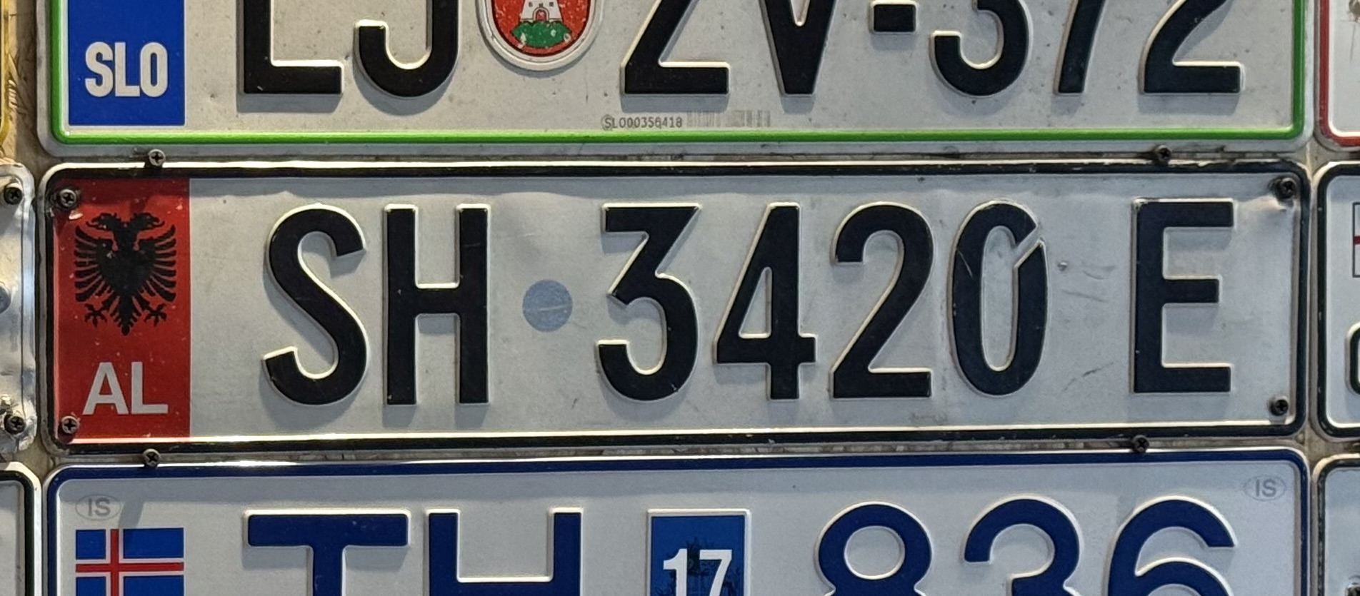 SH 3420 E, License plate without vehicle 