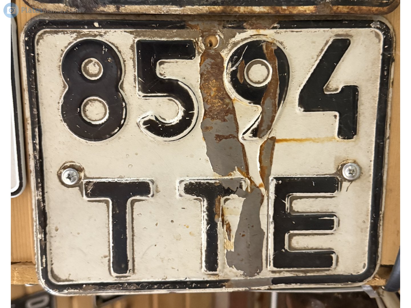 8594 ТТЕ, Номерной знак без ТС 