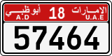 License plate of the UAE, Abu Dhabi, Cars
