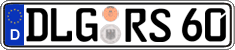 German license plate, Regular plates