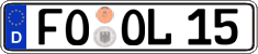 German license plate, Regular plates