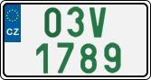 License plate of the Czech Republic, Oldtimers (2001)