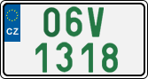 License plate of the Czech Republic, Oldtimers (2001)