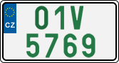 License plate of the Czech Republic, Oldtimers (2001)